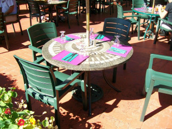 Outside dining at ADK Steak and Seafood